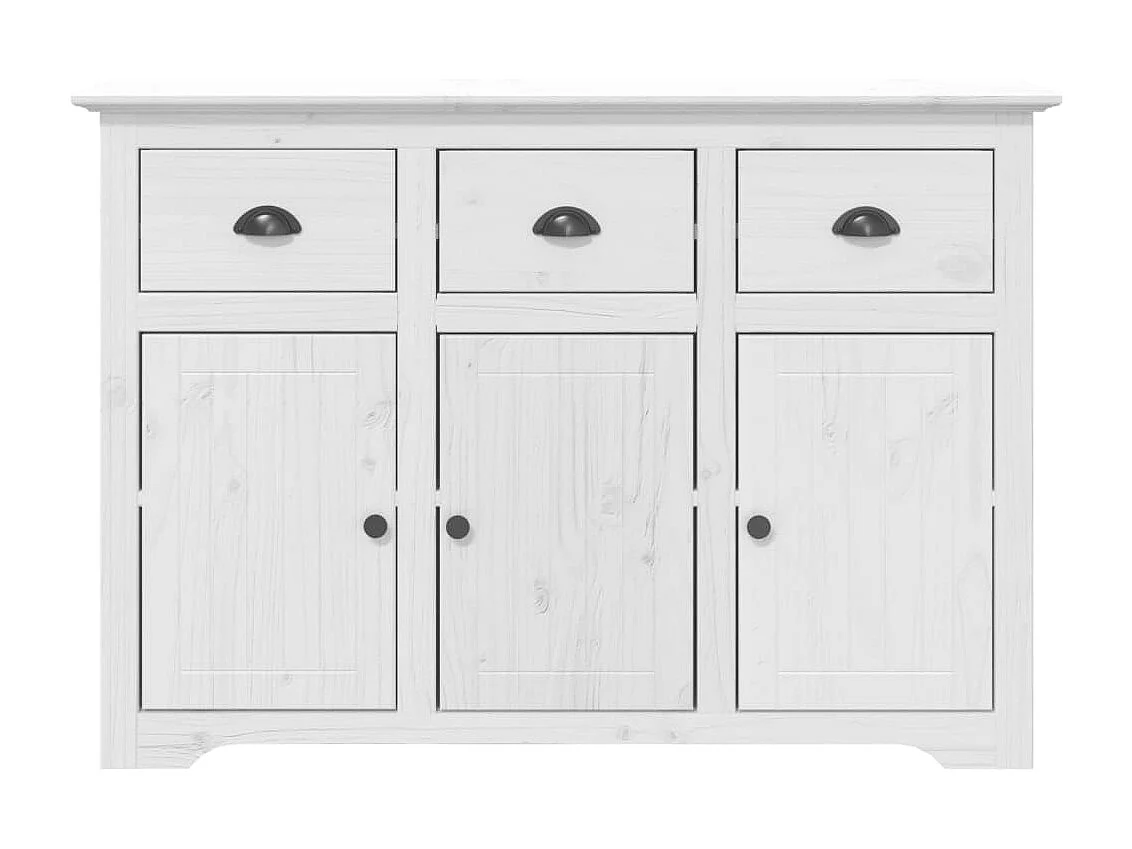 Buffet BODO blanc 115x43x79,5 bois massif de pin