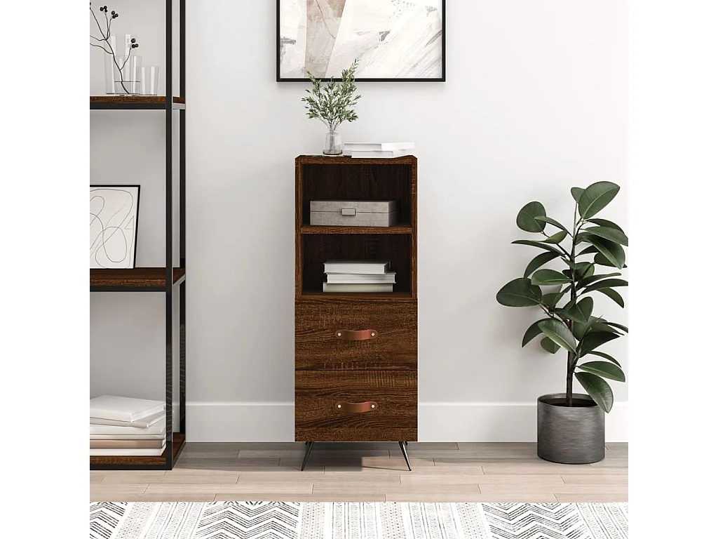 Buffet Chêne marron 34,5x34x90 Bois d'ingénierie