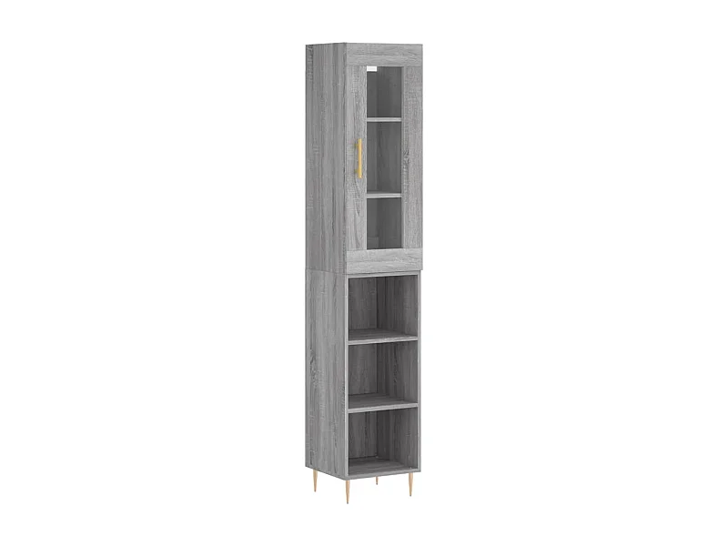 Buffet haut Sonoma gris 34,5x34x180 Bois d'ingénierie