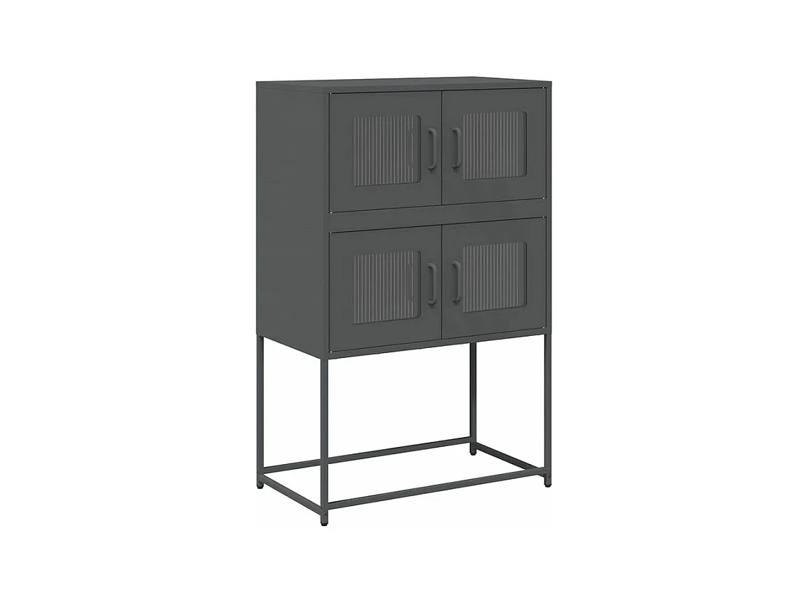 Buffet haut anthracite 68x39x107 acier
