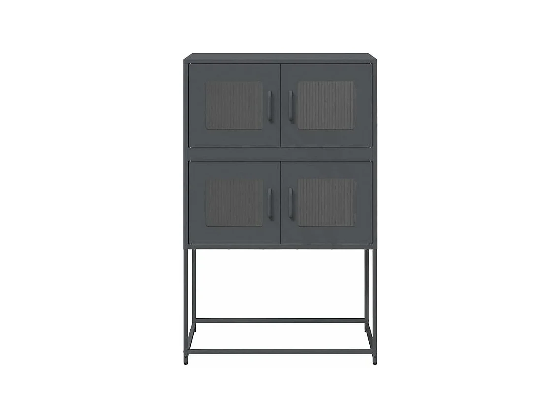 Buffet haut anthracite 68x39x107 acier