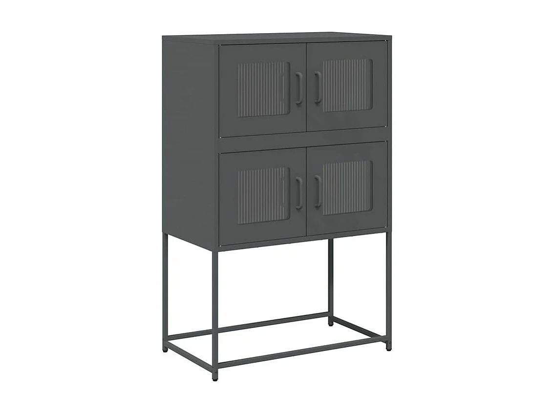Buffet haut anthracite 68x39x107 acier