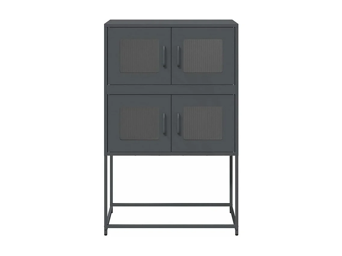 Buffet haut anthracite 68x39x107 acier