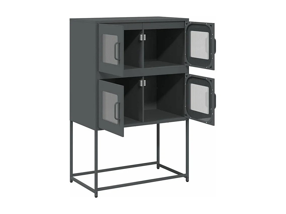 Buffet haut anthracite 68x39x107 acier