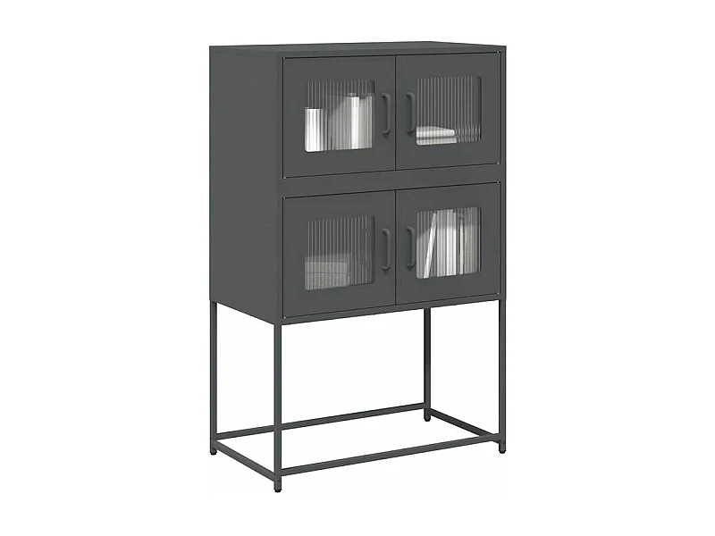 Buffet haut anthracite 68x39x107 acier
