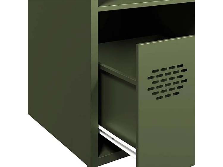 Buffet vert olive 35x39x103,5 acier