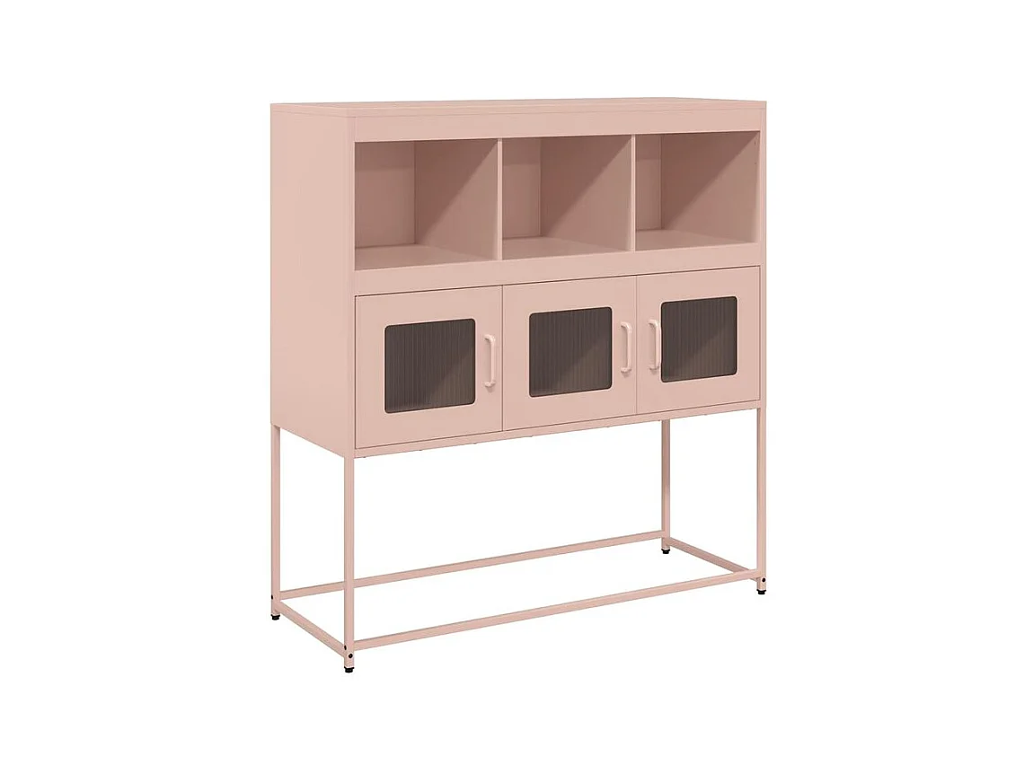 Buffet rose 100,5x39x107 acier laminé à froid