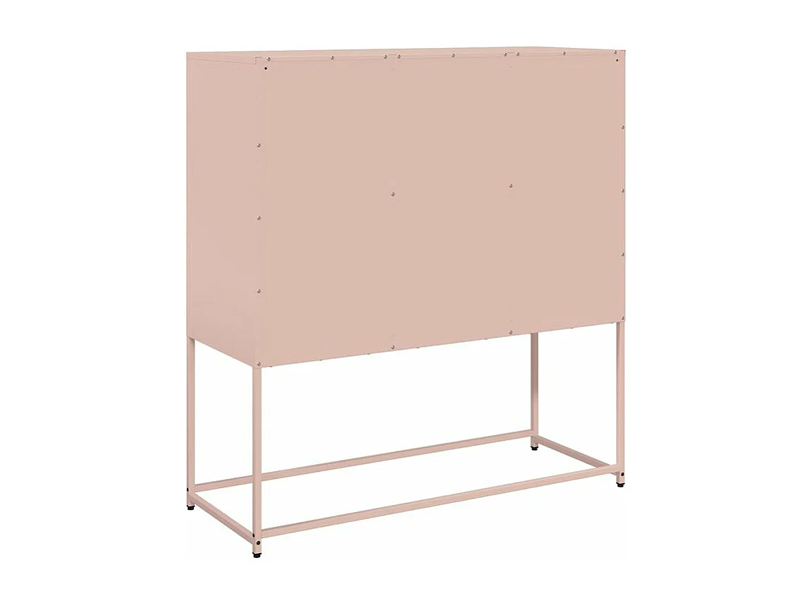 Buffet rose 100,5x39x107 acier laminé à froid