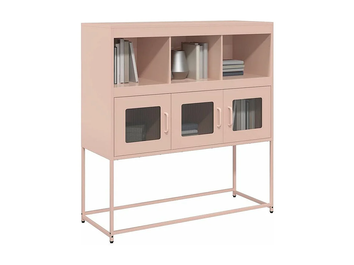 Buffet rose 100,5x39x107 acier laminé à froid