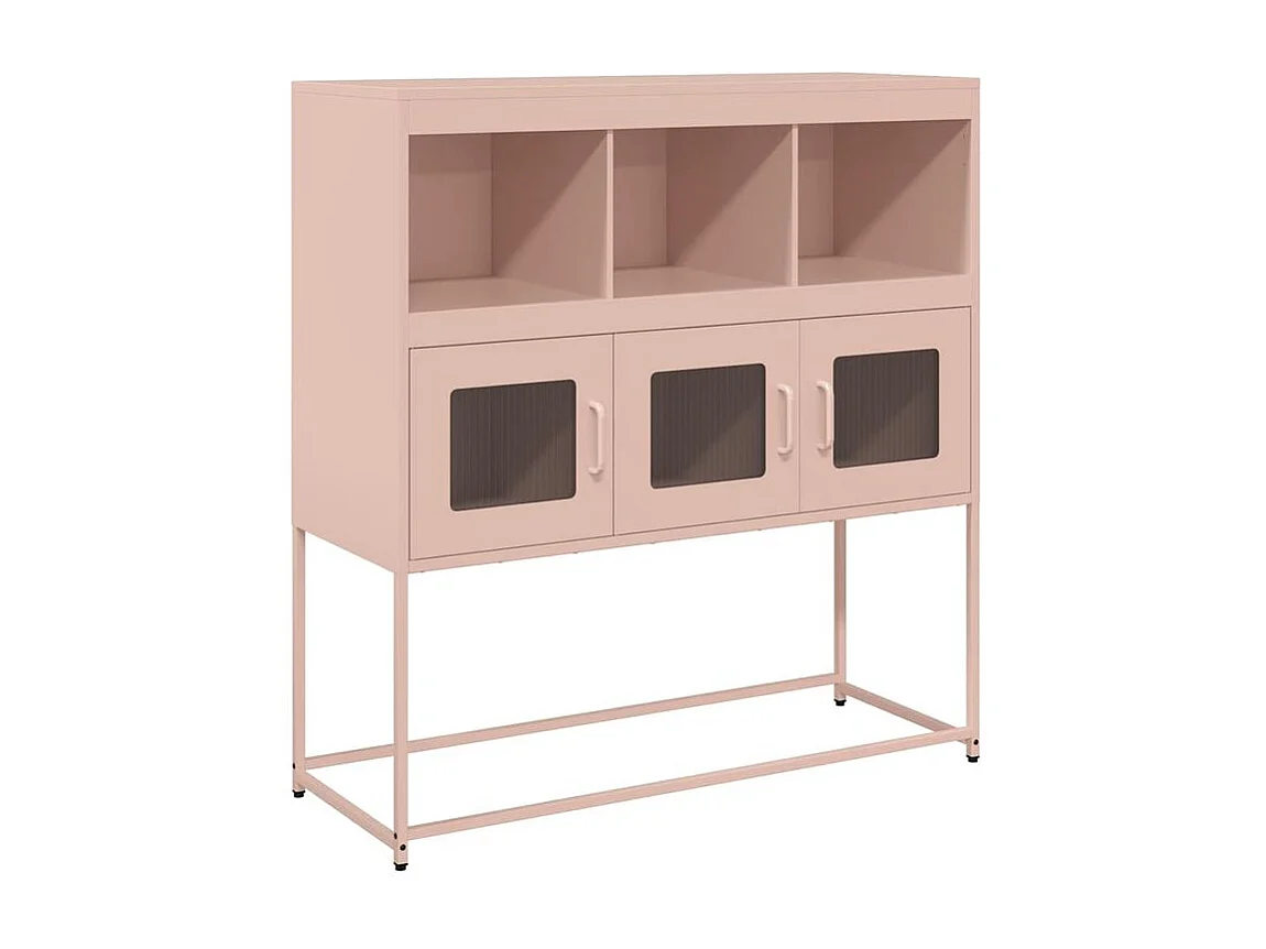 Buffet rose 100,5x39x107 acier laminé à froid