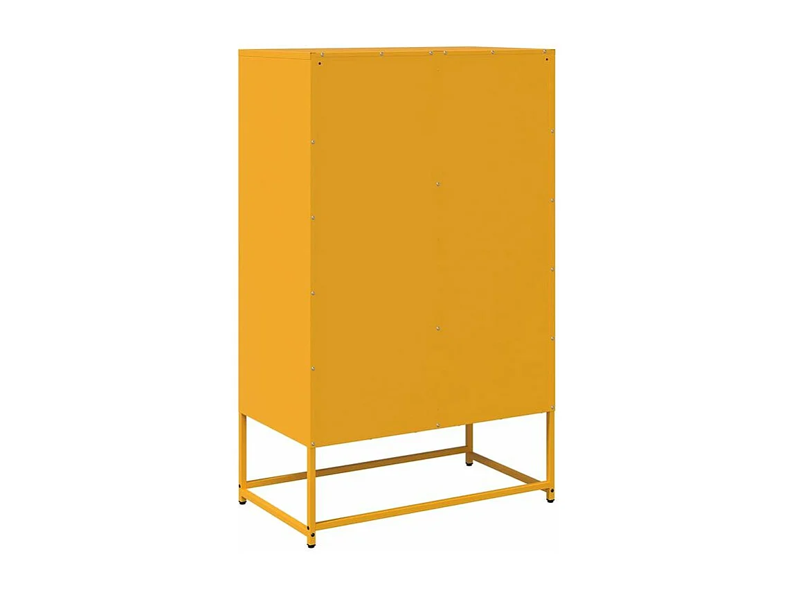 Buffet haut jaune moutarde 68x39x111,5 acier