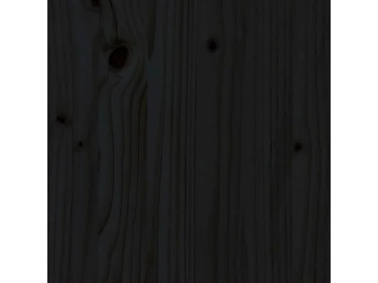 Buffet haut Noir 80x35x154 Bois massif de pin