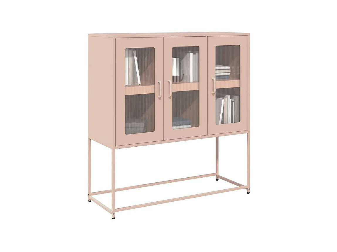 Buffet rose 100,5x39x107 acier laminé à froid