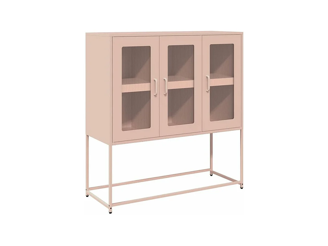 Buffet rose 100,5x39x107 acier laminé à froid