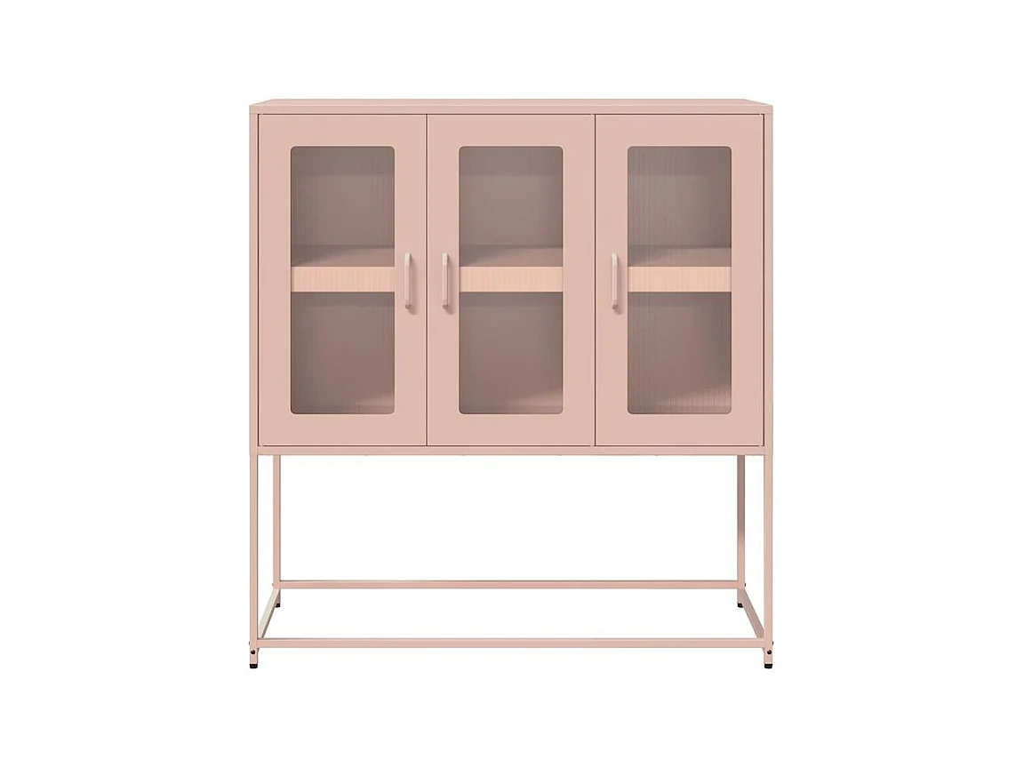 Buffet rose 100,5x39x107 acier laminé à froid