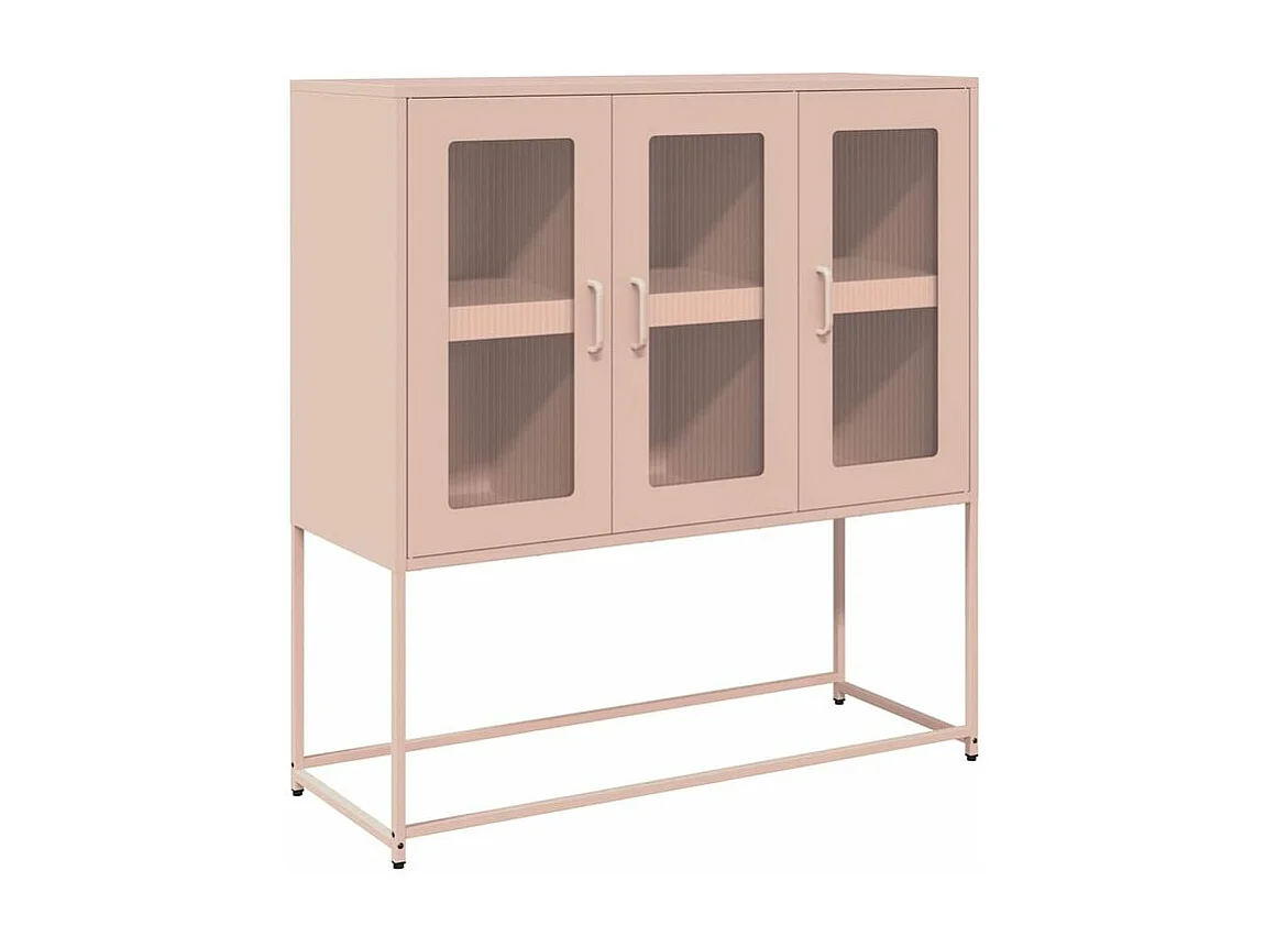 Buffet rose 100,5x39x107 acier laminé à froid