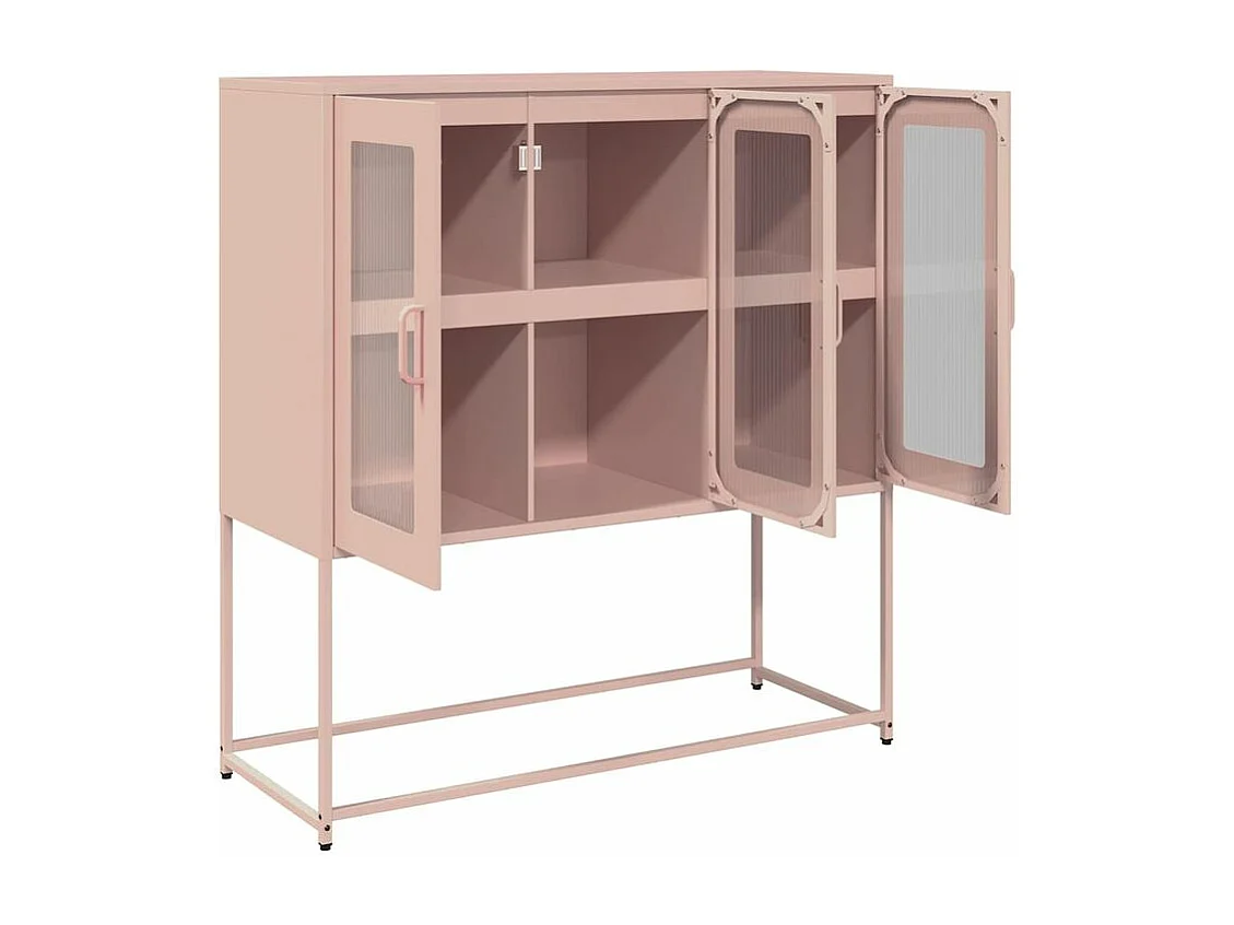 Buffet rose 100,5x39x107 acier laminé à froid