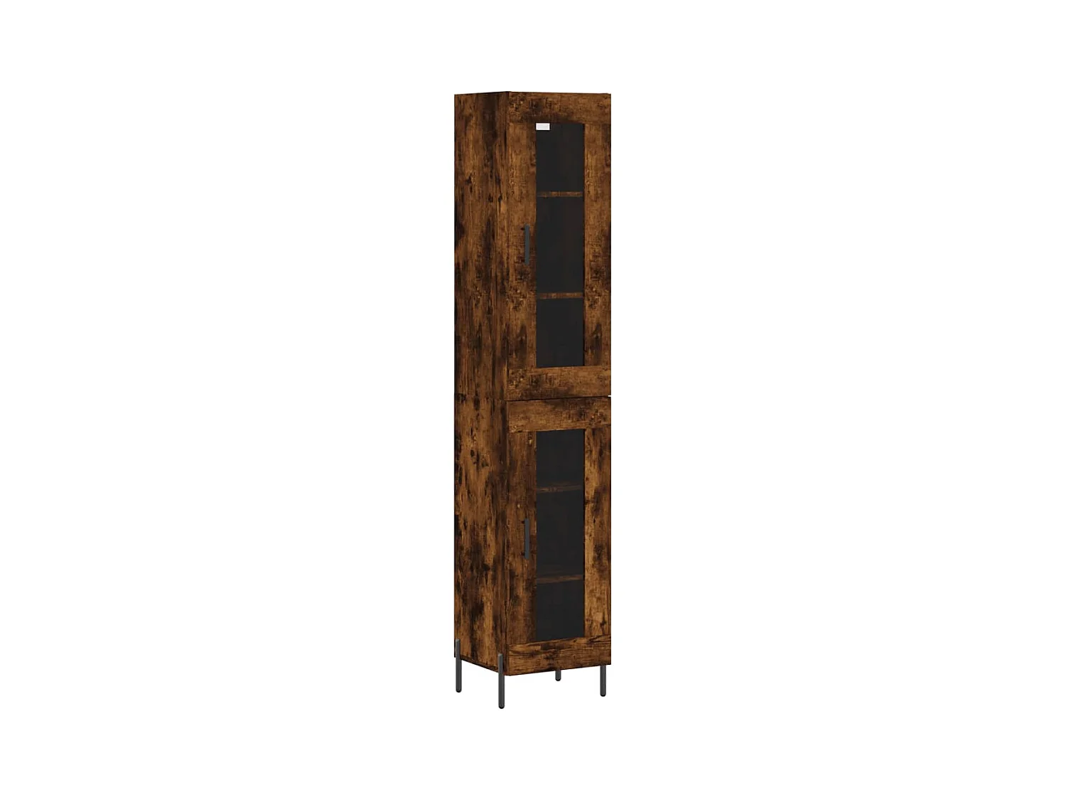 Buffet haut Chêne fumé 34,5x34x180 Bois d'ingénierie