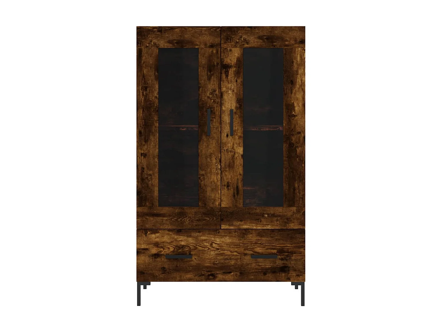 Buffet haut chêne fumé 69,5x31x115 bois d'ingénierie