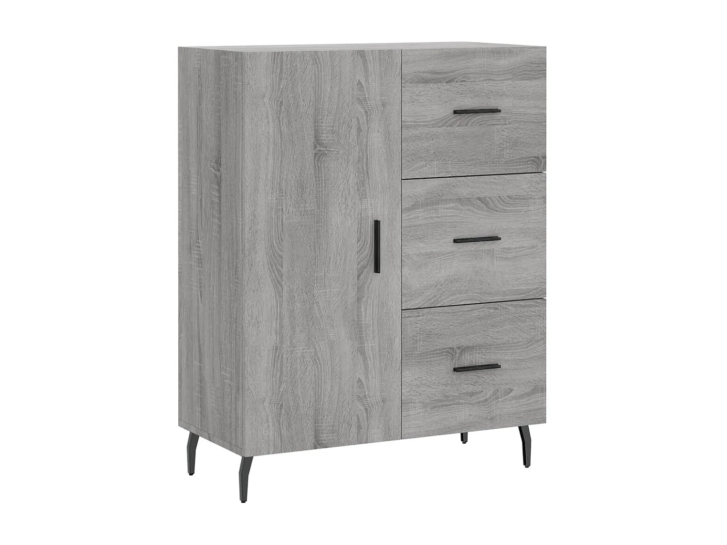 Buffet haut Sonoma gris 69,5x34x180 Bois d'ingénierie