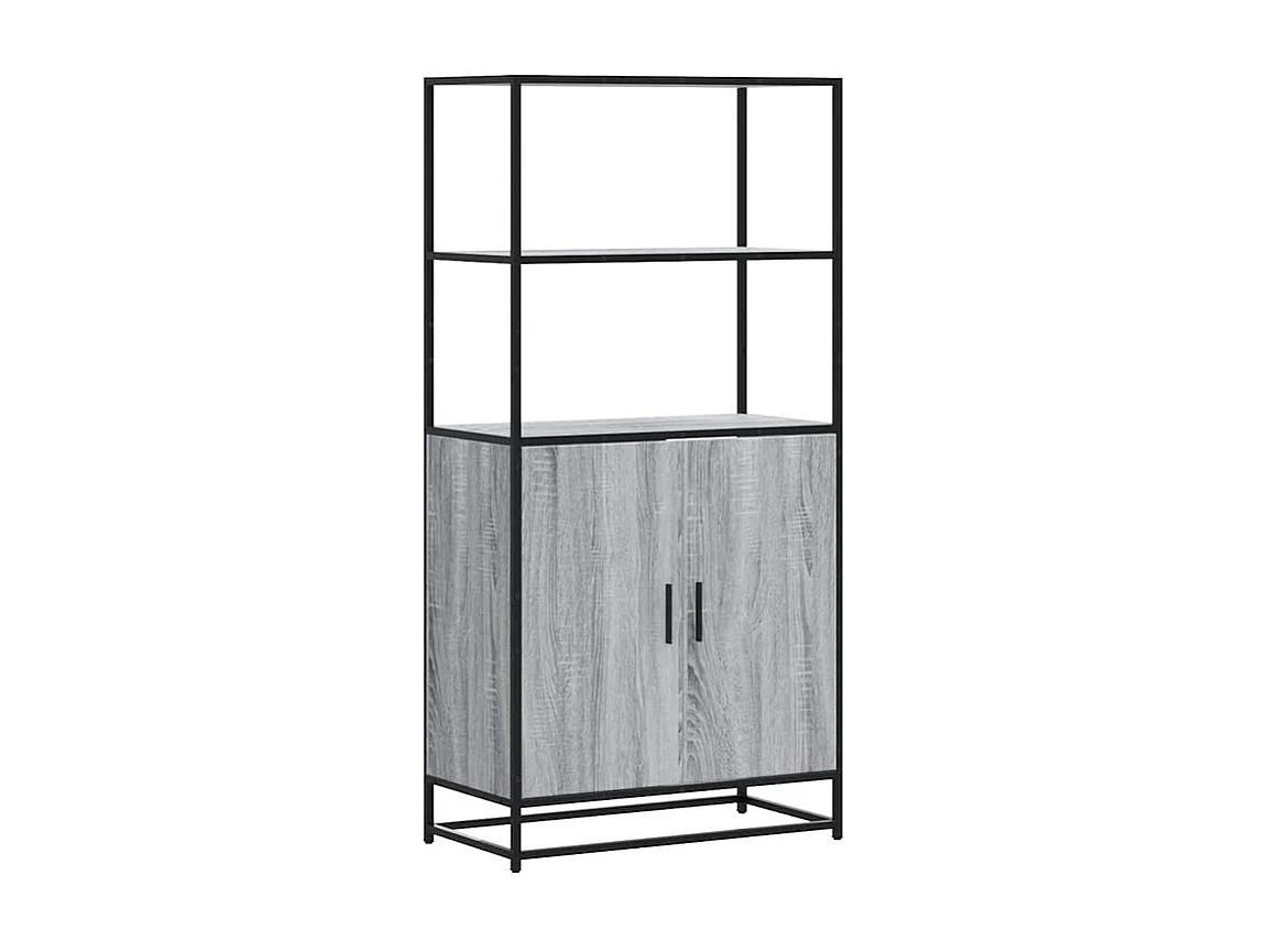 Buffet haut sonoma gris 68x35x139 bois d'ingénierie et métal