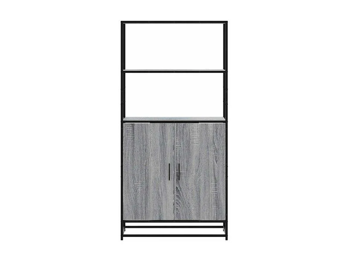 Buffet haut sonoma gris 68x35x139 bois d'ingénierie et métal