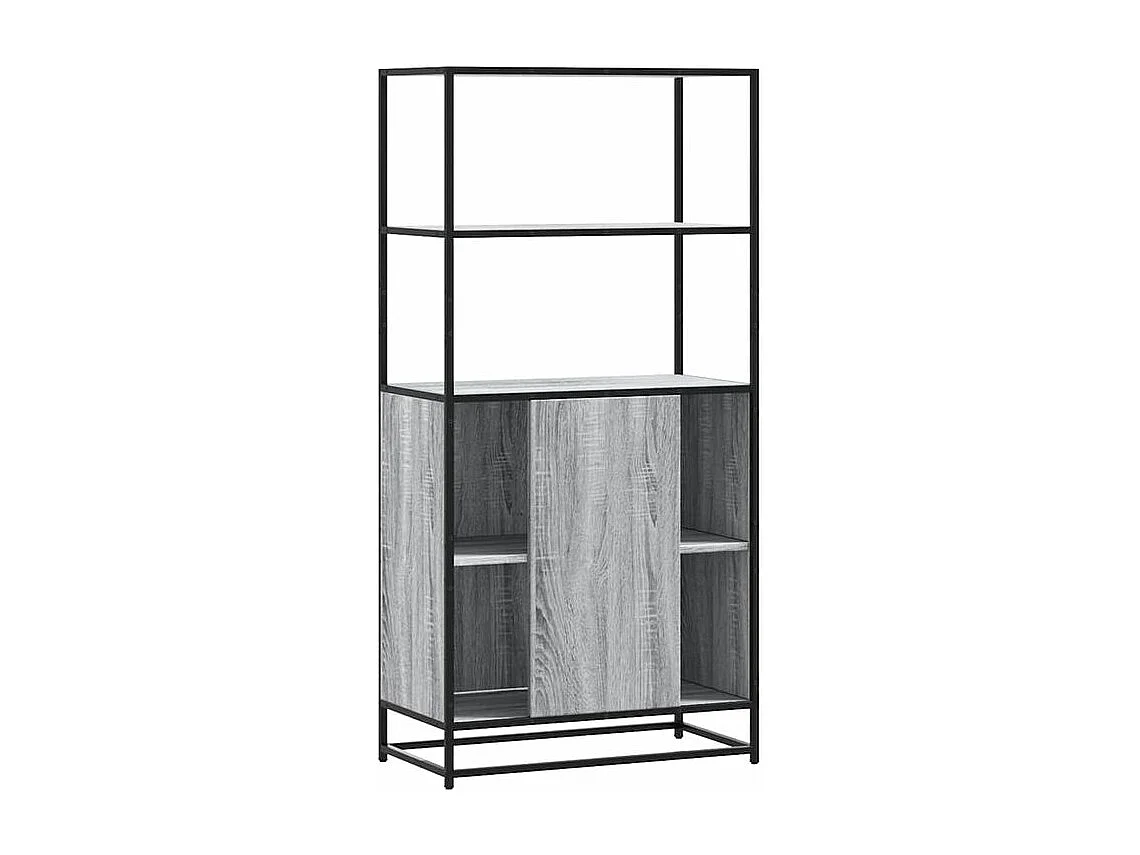 Buffet haut sonoma gris 68x35x139 bois d'ingénierie et métal