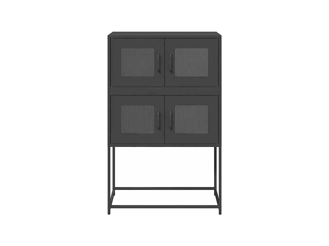 Buffet haut noir 68x39x107 acier