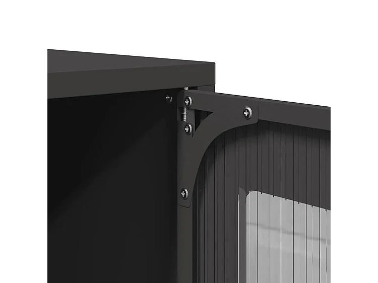 Buffet haut noir 68x39x107 acier