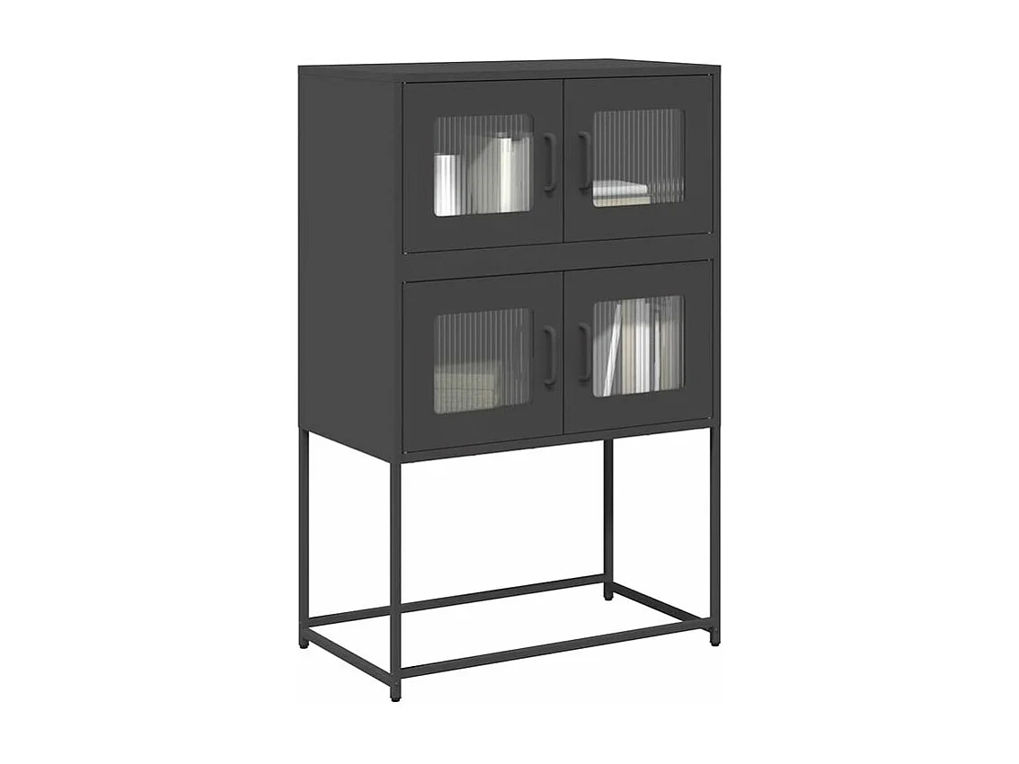 Buffet haut noir 68x39x107 acier