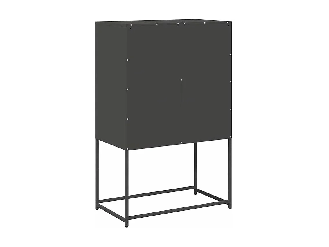 Buffet haut noir 68x39x107 acier