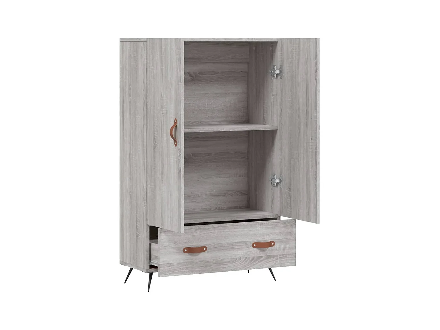 Buffet haut sonoma gris 69,5x31x115 bois d'ingénierie