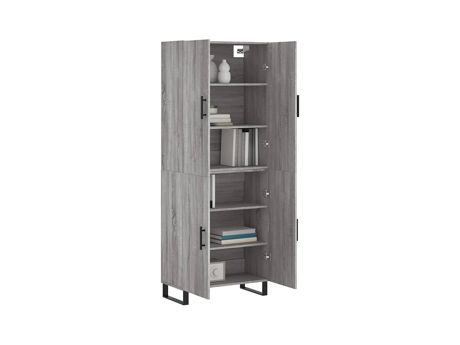 Buffet haut Sonoma gris 69,5x34x180 Bois d'ingénierie