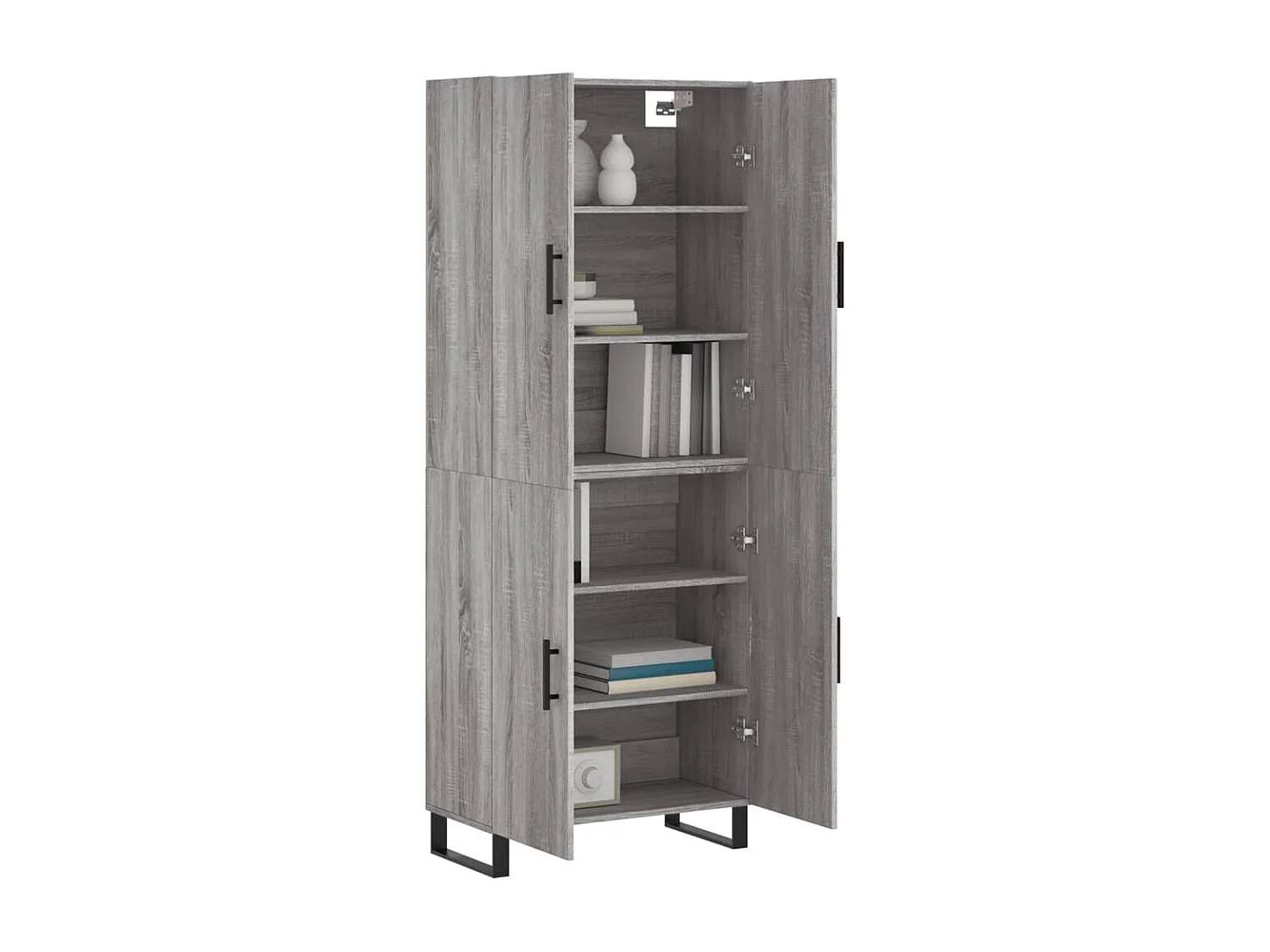 Buffet haut Sonoma gris 69,5x34x180 Bois d'ingénierie