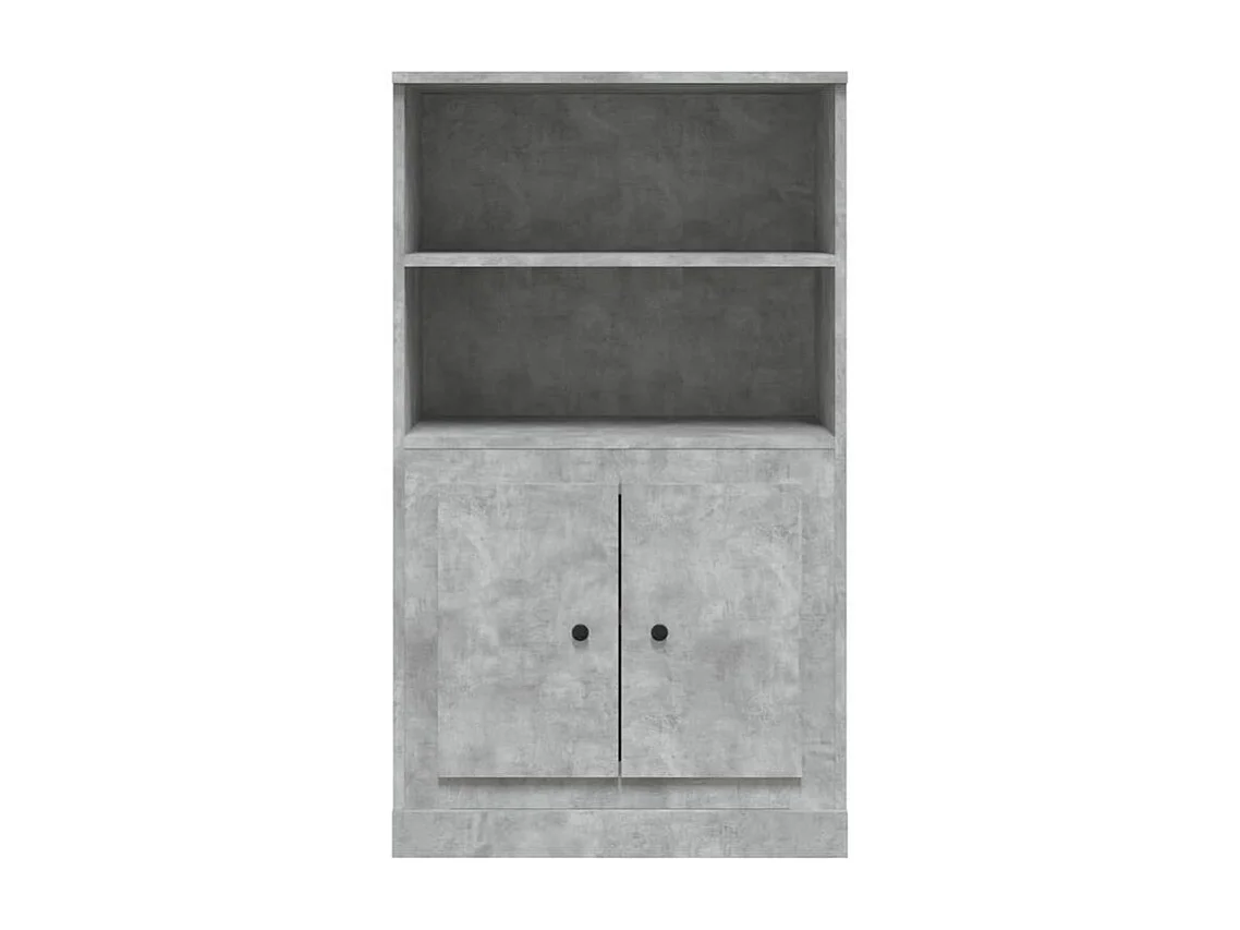 Buffet haut gris béton 60x35,5x103,5 bois d'ingénierie
