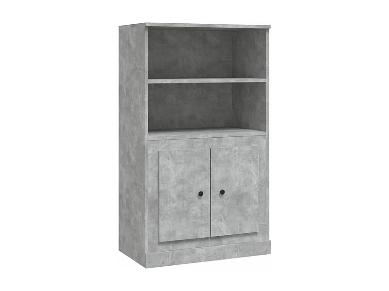 Buffet haut gris béton 60x35,5x103,5 bois d'ingénierie
