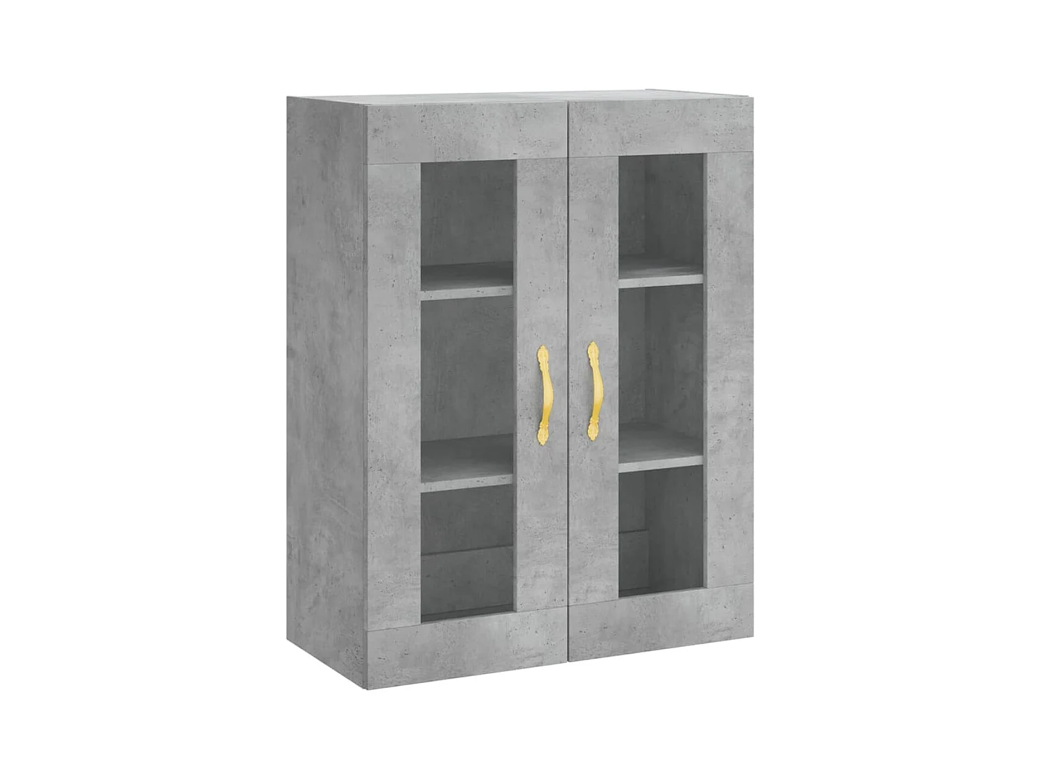 Buffet haut Gris béton 69,5x34x180 Bois d'ingénierie