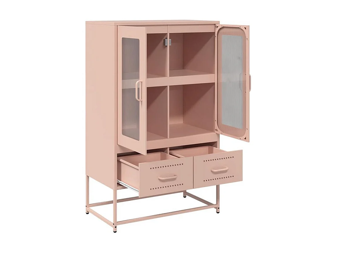 Buffet haut rose 68x39x111,5 acier
