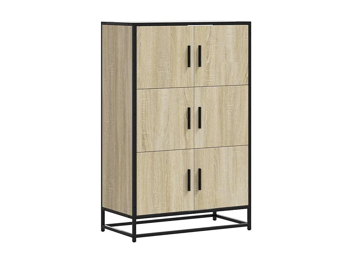 Buffet haut chêne sonoma 68x35x106,5 bois ingénierie métal