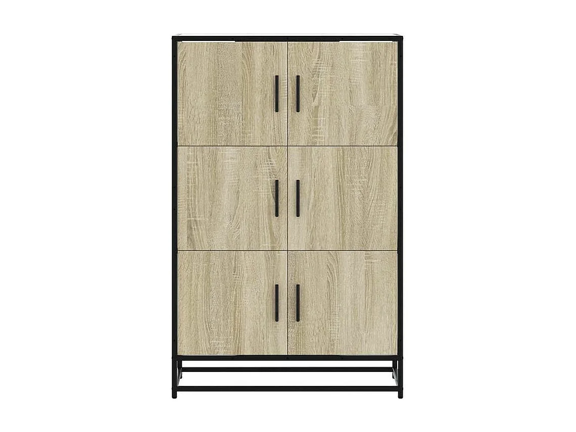 Buffet haut chêne sonoma 68x35x106,5 bois ingénierie métal