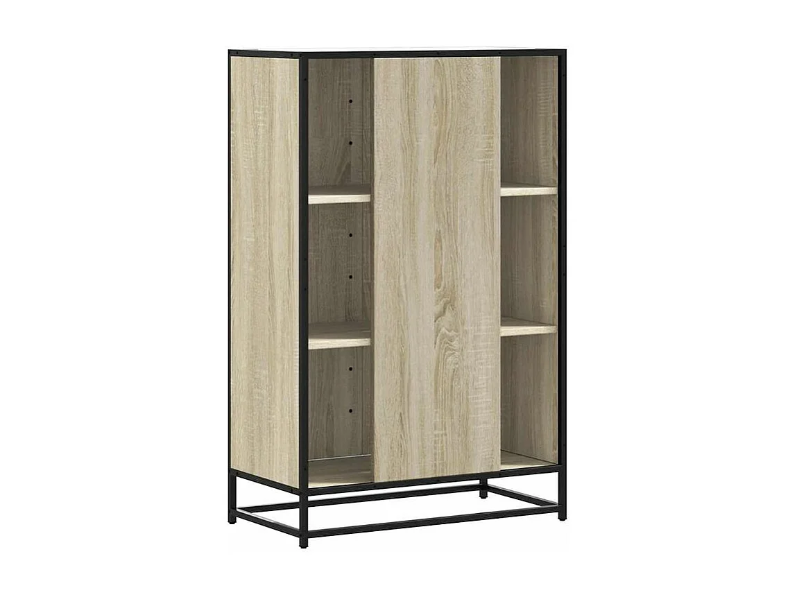 Buffet haut chêne sonoma 68x35x106,5 bois ingénierie métal