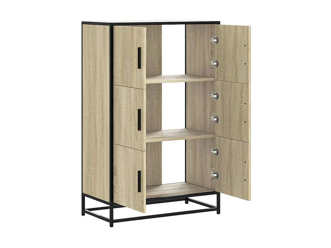 Buffet haut chêne sonoma 68x35x106,5 bois ingénierie métal