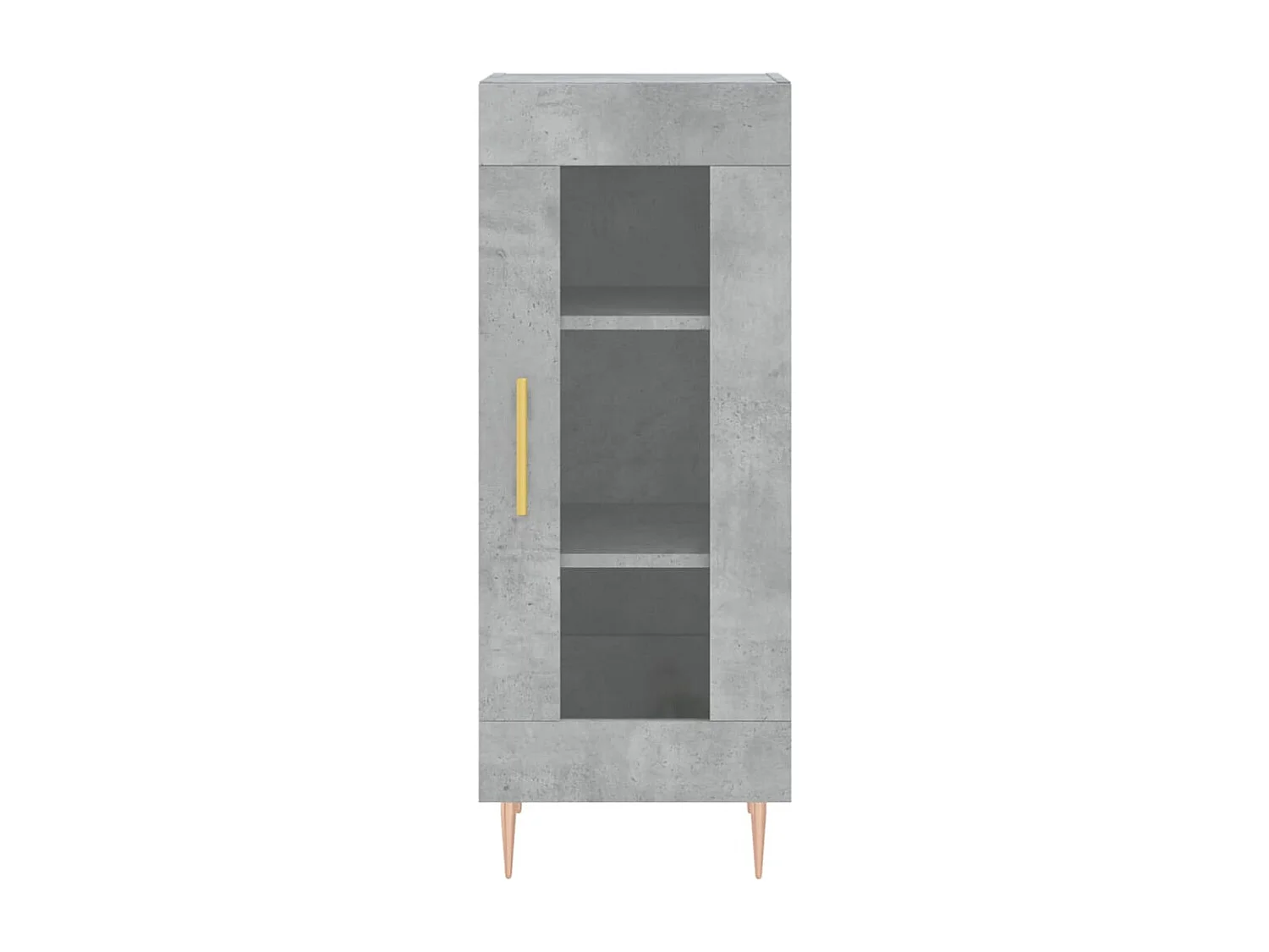 Buffet haut Gris béton 34,5x34x180 Bois d'ingénierie