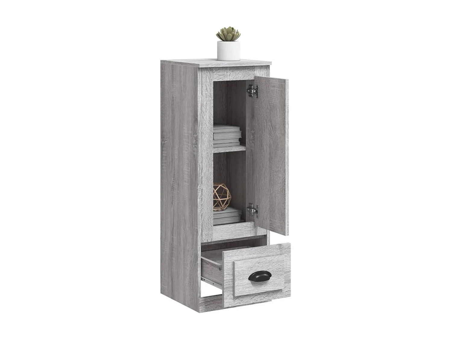 Buffet haut sonoma gris 36x35,5x103,5 bois d'ingénierie