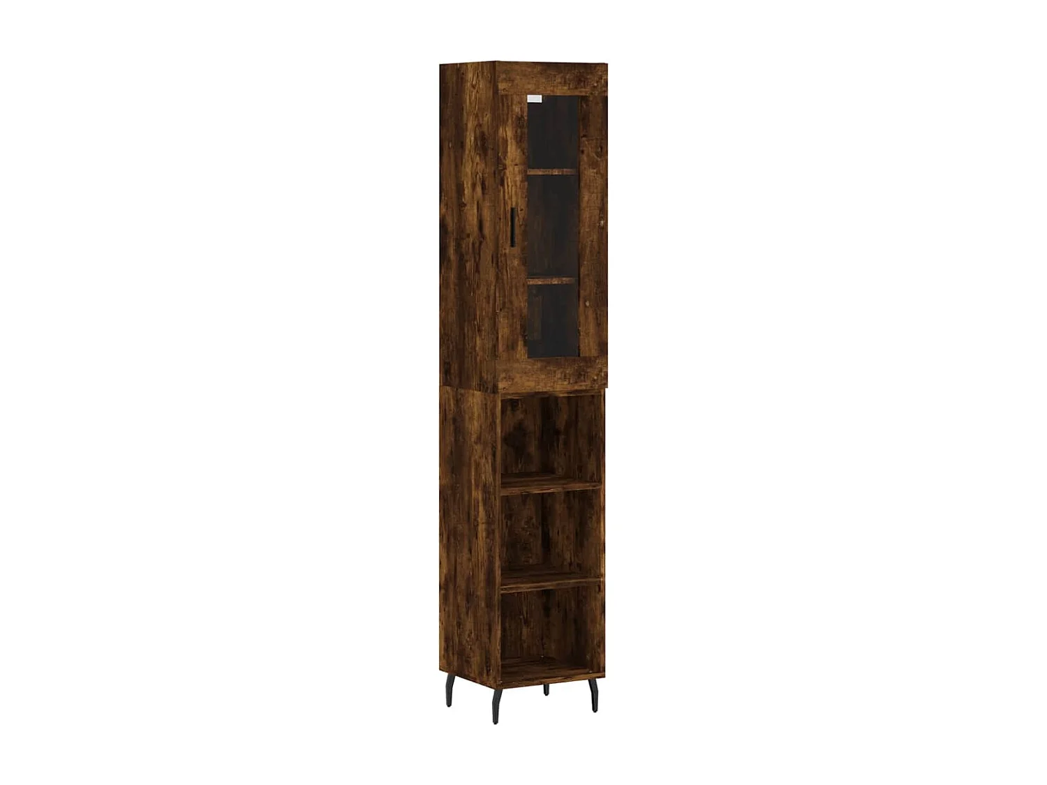 Buffet haut Chêne fumé 34,5x34x180 Bois d'ingénierie