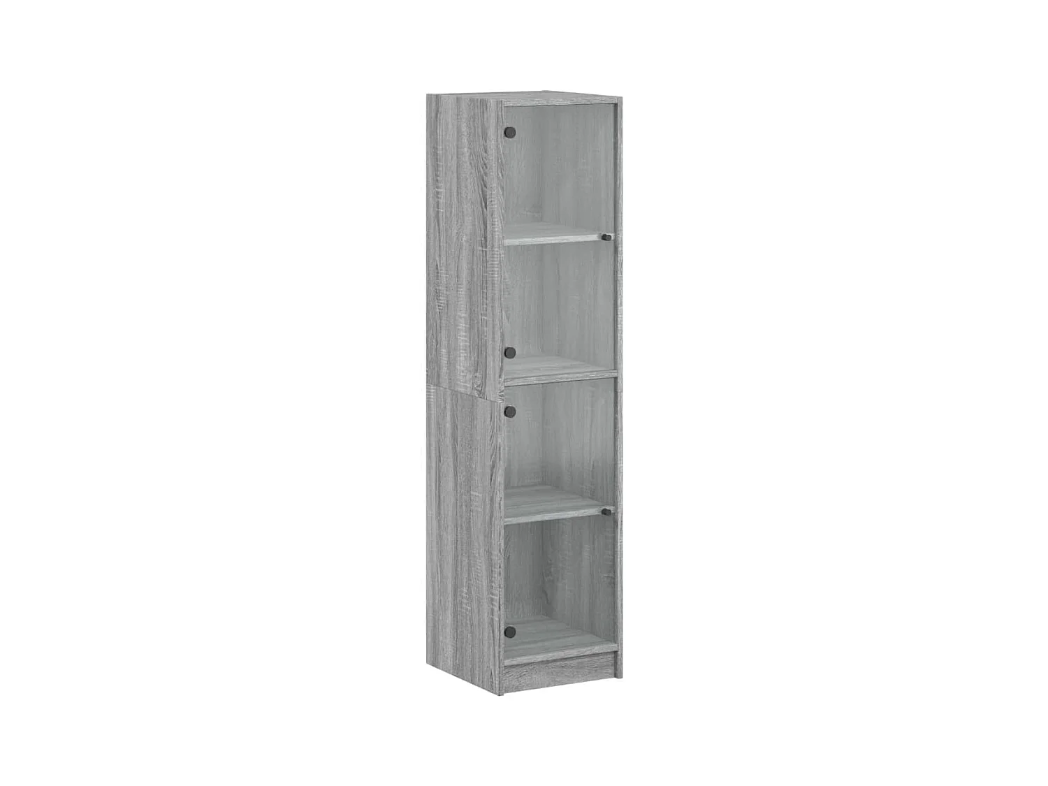 Buffet avec portes en verre sonoma gris 35x37x142