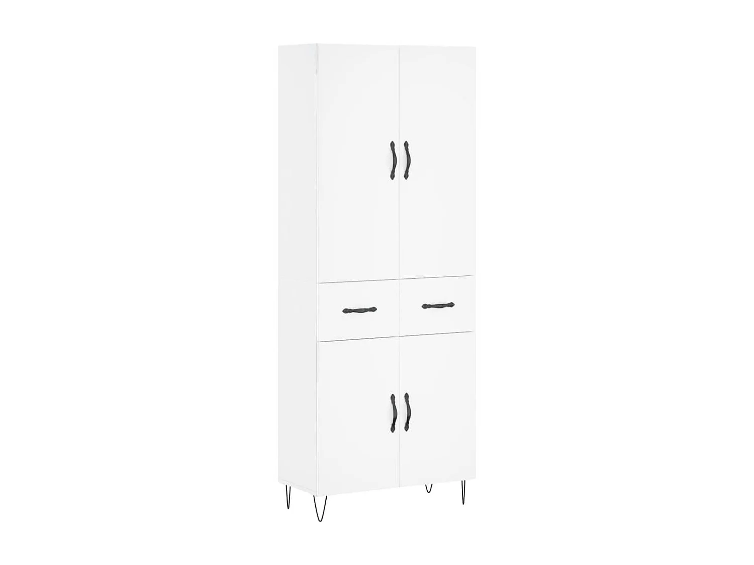 Buffet haut Blanc 69,5x34x180 Bois d'ingénierie