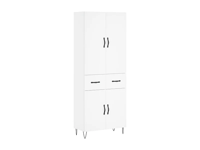 Buffet haut Blanc 69,5x34x180 Bois d'ingénierie