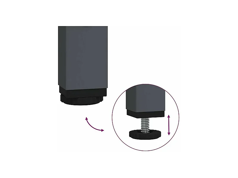 Buffet anthracite 135x39x103,5 acier laminé à froid