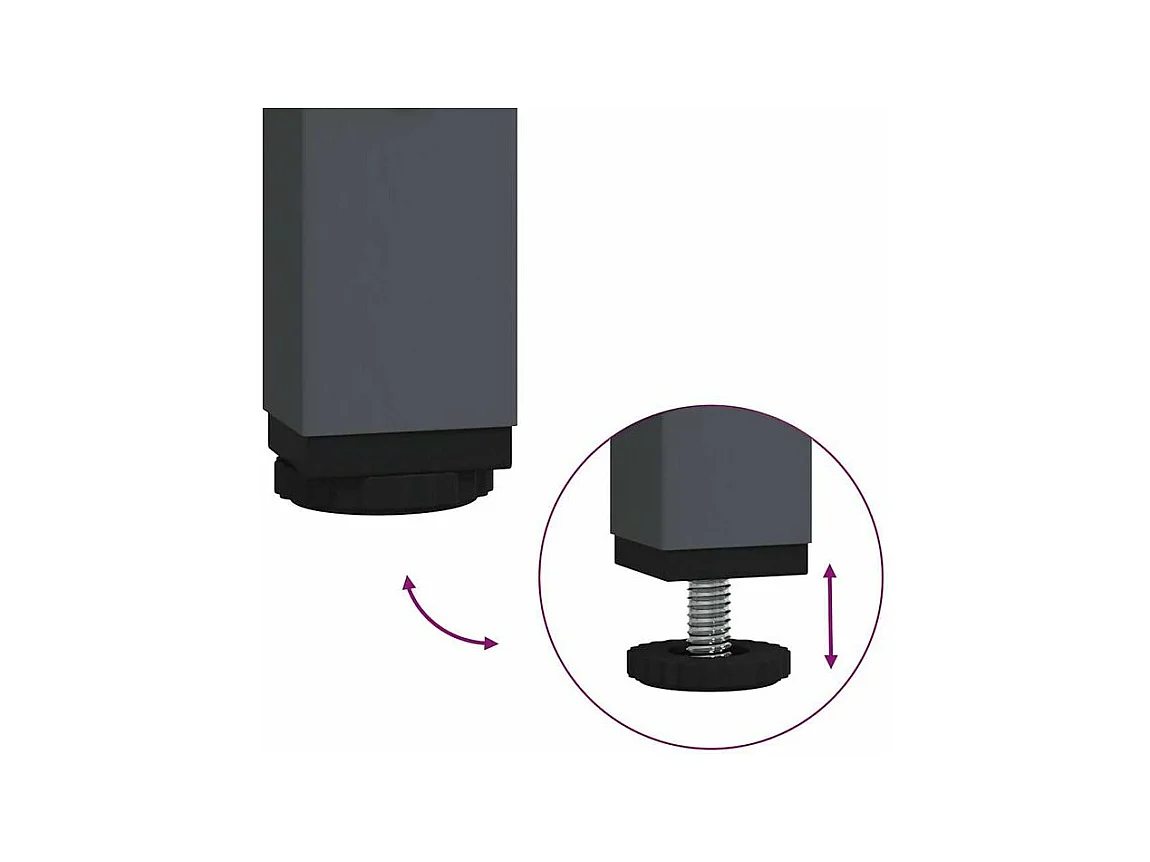 Buffet anthracite 135x39x103,5 acier laminé à froid